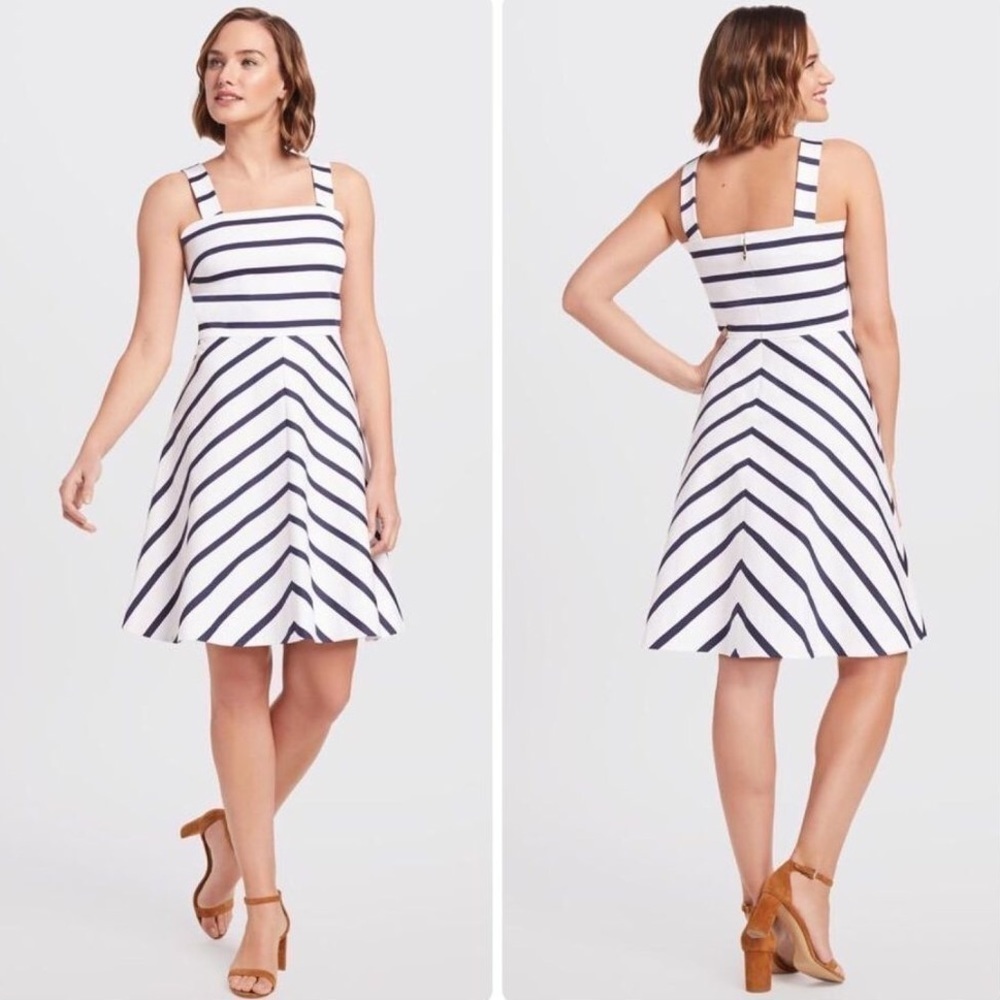 Draper James Navy White Stripe Nautical A-Line Dress Size 6